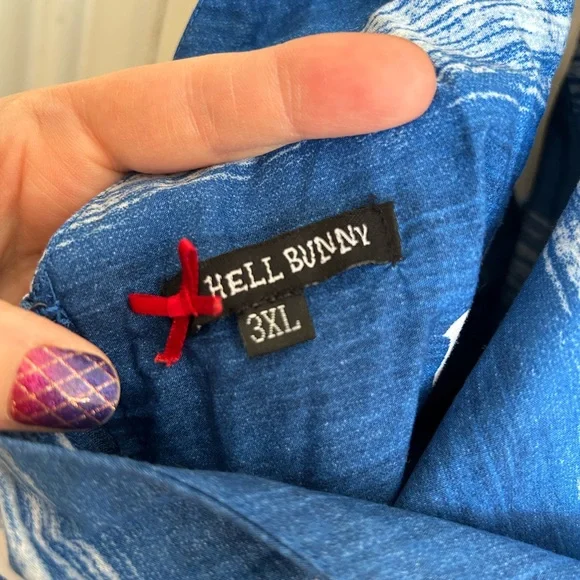 Fits like a 2X. Hell Bunny deer dress! - Picture 3 of 3